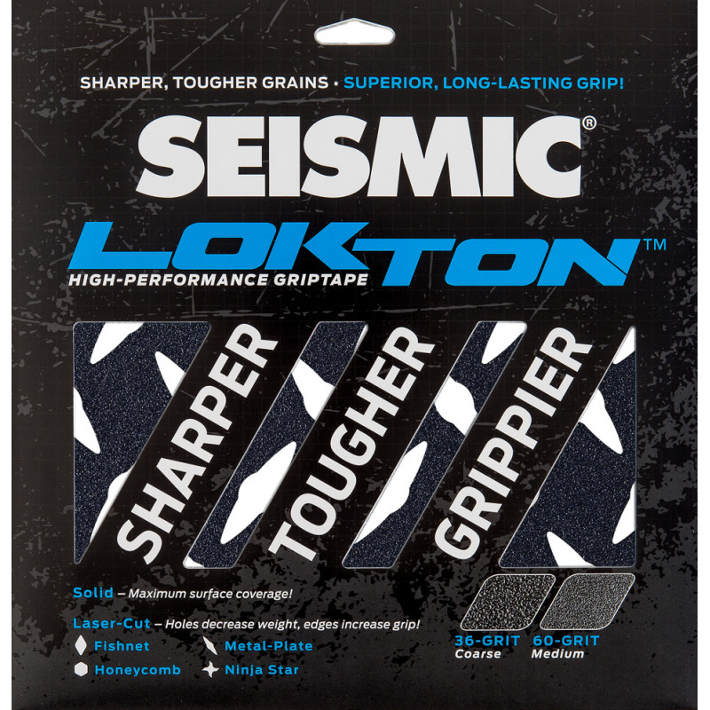 Seismic Lokton 60-Grit Griptape Sheets (3 Pack) - Metal-Plate